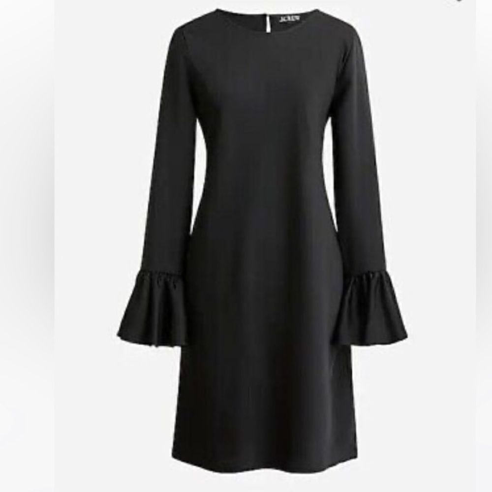NWT J. Crew Winter Garden Dress Black Sz 2